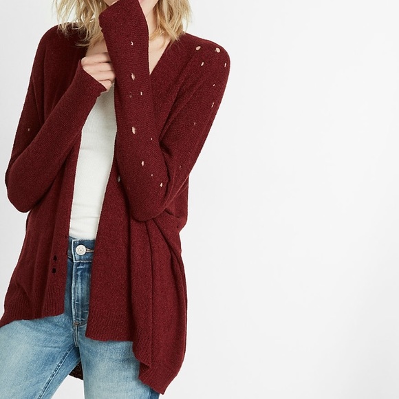 NWT•Express•Distressed Cardigan•S M L - Picture 5 of 5